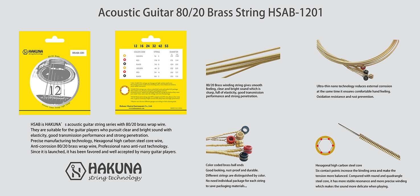 Acoustic Guitar 80/20 Brass String